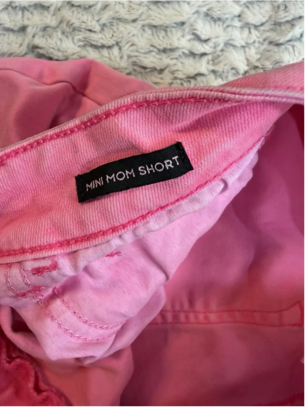 Justice Girls Size 14 Pink Denim Mini Mom Cut-Off Shorts Distressed Pockets